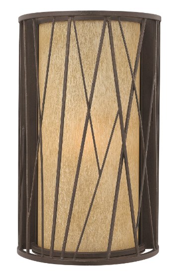 Foto para 18w Outdoor Elm GU24 Distressed Etched Amber Regency Bronze Large Wall Mount