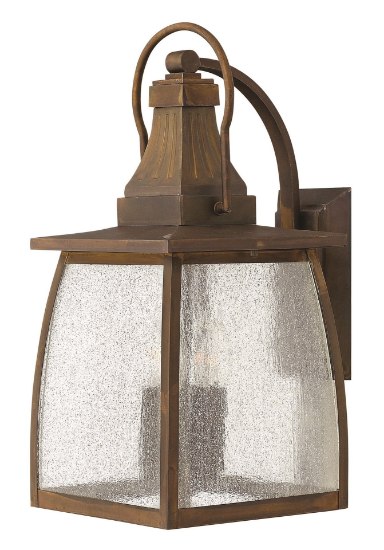 Foto para 15w Outdoor Montauk LED Clear Seedy Sienna Large Wall Mount