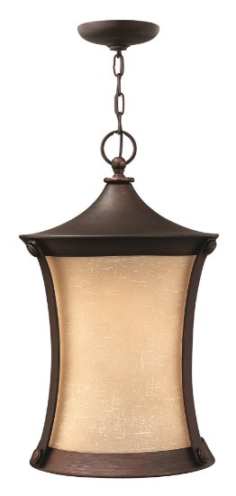 Picture of 100w Outdoor Thistledown MED Amber Linen Victorian Bronze Hanging