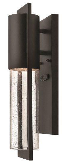 Foto para 60w Outdoor Shelter MED Clear Seedy Black Mini Wall Mount