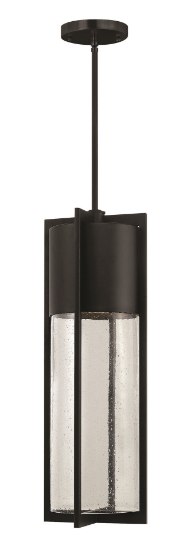 Picture of 15w Outdoor Shelter LED Clear Seedy Black Extra Large Hanging