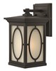 Foto para 75w Outdoor Randolph MED Clear Seedy and Etched Seedy Glass Panels (Option) Black Small Wall Mount