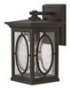 Foto para 15w Outdoor Randolph LED Clear Seedy Glass Panels and Etched Seedy Glass Panels (OPTION) Black Small Wall Mount