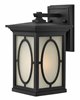 Picture of 15w Outdoor Randolph LED Clear Seedy Glass Panels and Etched Seedy Glass Panels (OPTION) Black Small Wall Mount