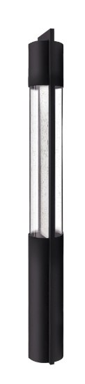 Picture of 35w Landscape Shelter MR-16 Clear Acrylic and Seedy Glass Black Landscape Bollard