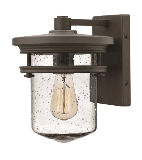 Picture of 100w Outdoor Hadley MED Clear Seedy Buckeye Bronze Small Wall Mount