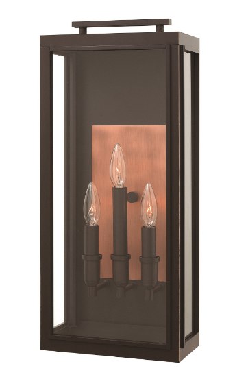 Picture of 60w Outdoor Sutcliffe CAND Clear Oil Rubbed Bronze Large Wall Mount