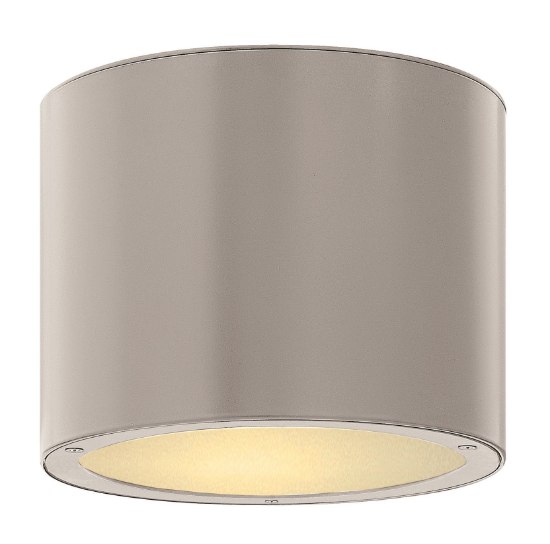 Picture of 75w Outdoor Luna MED Etched Glass Lens Titanium Flush Mount