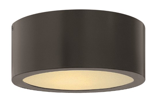 Picture of 8w Outdoor Luna LED Etched Lens Satin Black Flush Mount