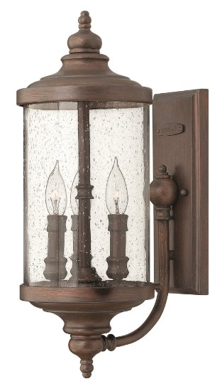 Picture of 60w Outdoor Barrington CAND Clear Seedy Victorian Bronze Medium Wall Mount