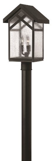 Picture of 26w Outdoor Holbrook GU24 Clear Seedy Black Post Top/ Pier Mount