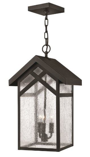 Foto para 60w Outdoor Holbrook CAND Clear Seedy Black Hanging