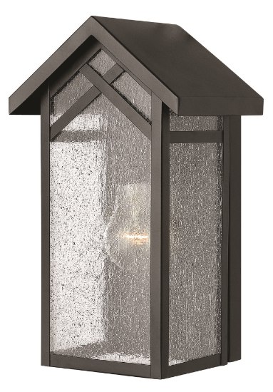 Foto para 13w Outdoor Holbrook GU24 Clear Seedy Black Large Wall Mount