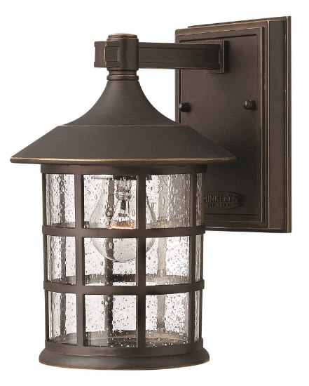 Picture of 75w Outdoor Freeport MED Clear Seedy Oil Rubbed Bronze Small Wall Mount