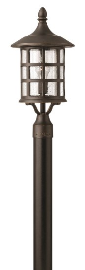 Picture of 15w Outdoor Freeport LED Clear Seedy Oil Rubbed Bronze Post Top/ Pier Mount