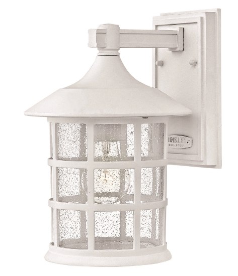 Foto para 100w Outdoor Freeport MED Clear Seedy Classic White Medium Wall Mount