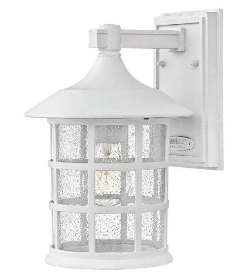 Picture of 15w Outdoor Freeport LED Clear Seedy Classic White Medium Wall Mount