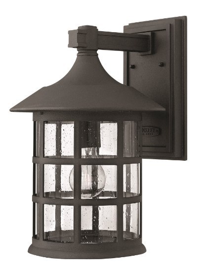 Picture of 100w Outdoor Freeport MED Clear Seedy Black Large Wall Mount