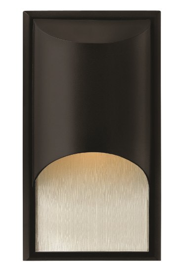 Foto para 100w Outdoor Cascade MED Clear Etched Organic Rain Satin Black Small Wall Mount