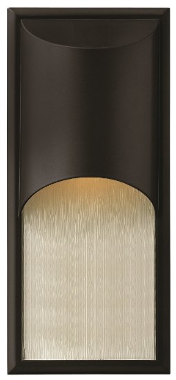 Picture of 100w Outdoor Cascade MED Clear Etched Organic Rain Satin Black Medium Wall Mount