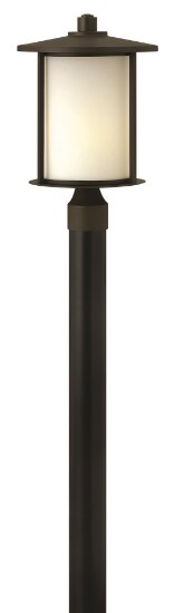 Picture of 15w Outdoor Hudson LED Etched Opal Oil Rubbed Bronze Post Top/ Pier Mount