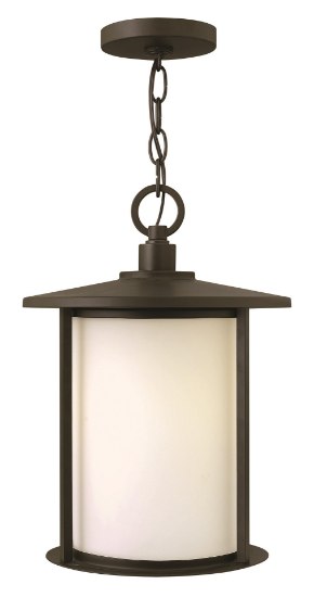 Foto para 100w Outdoor Hudson MED Etched Opal Oil Rubbed Bronze Hanging