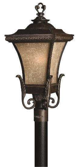 Foto para 15w Outdoor Brynmar LED Amber Linen Regency Bronze Post Top/ Pier Mount