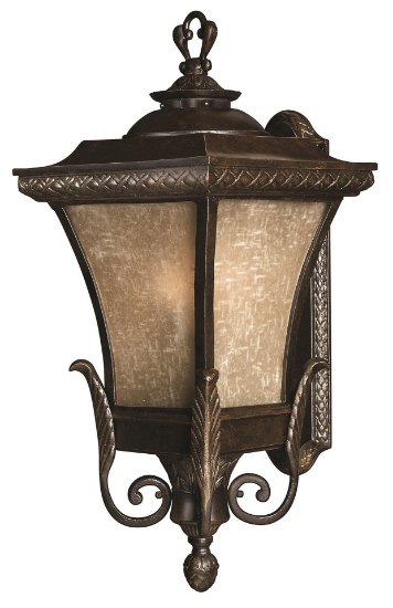 Picture of 15w Outdoor Brynmar LED Amber Linen Regency Bronze Large Wall Mount