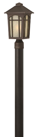 Picture of 100w Outdoor Cedar Hill MED Amber Linen Oil Rubbed Bronze Post Top/ Pier Mount