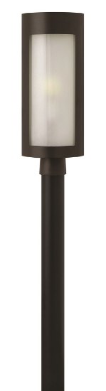 Picture of 8.5w Outdoor Solara LED Inside White Etched Bronze Post Top/ Pier Mount