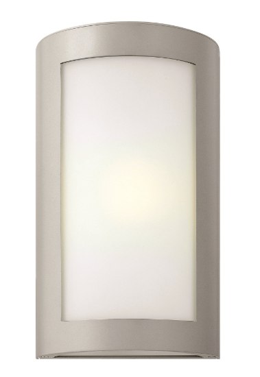 Foto para 100w Outdoor Solara MED Inside White Etched Titanium Medium Wall Mount