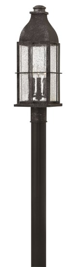 Foto para 60w Outdoor Bingham CAND Clear Seedy Greystone Post Top/ Pier Mount