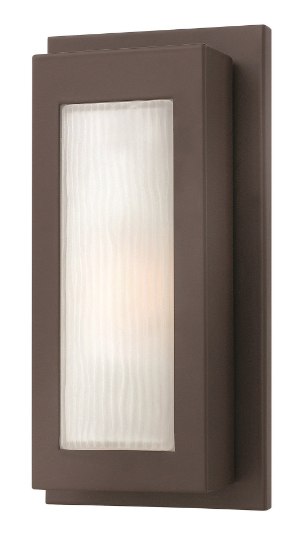 Picture of 100w Outdoor Titan MED Organic Ribbed Etched Buckeye Bronze Small Wall Mount