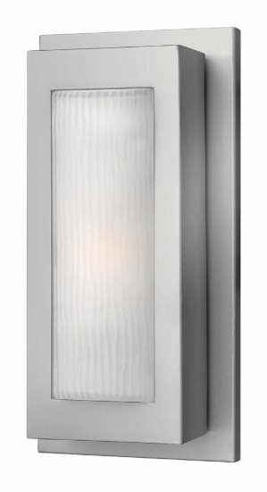 Picture of 8.5w Outdoor Titan LED Organic Ribbed Etched Titanium Small Wall Mount