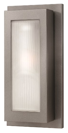 Picture of 100w Outdoor Titan MED Organic Ribbed Etched Hematite Medium Wall Mount