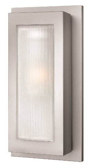 Picture of 100w Outdoor Titan MED Organic Ribbed Etched Titanium Medium Wall Mount