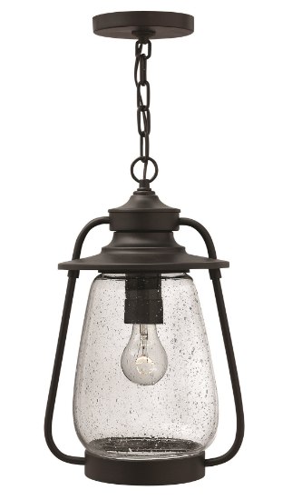 Picture of 15w Outdoor Calistoga LED Clear Seedy Spanish Bronze Hanging