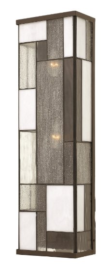 Foto para 60w Outdoor Mondrian CAND Art Glass Panels Buckeye Bronze Large Wall Mount