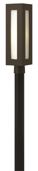 Picture of 100w Outdoor Dorian MED Clear Painted White Inside Bronze Post Top/ Pier Mount