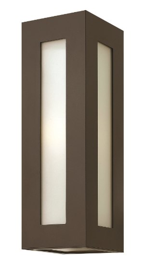 Foto para 100w Outdoor Dorian MED Clear Painted White Inside Bronze Medium Wall Mount