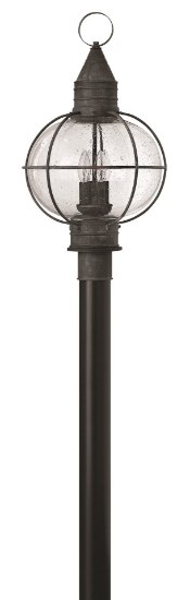 Picture of 15w Outdoor Cape Cod LED Clear Seedy Aged Zinc Post Top/ Pier Mount