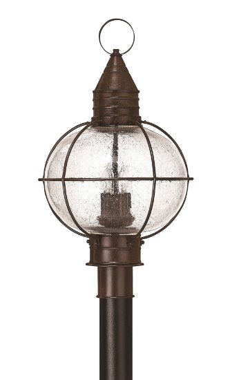 Picture of 15w Outdoor Cape Cod LED Clear Seedy Sienna Bronze Post Top/ Pier Mount