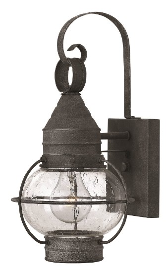 Picture of 15w Outdoor Cape Cod LED Clear Seedy Aged Zinc Mini Wall Mount