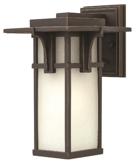 Picture of 100w Outdoor Manhattan MED Etched Seedy Oil Rubbed Bronze Small Wall Mount