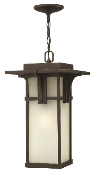 Picture of 15w Outdoor Manhattan LED Etched Seedy Oil Rubbed Bronze Hanging