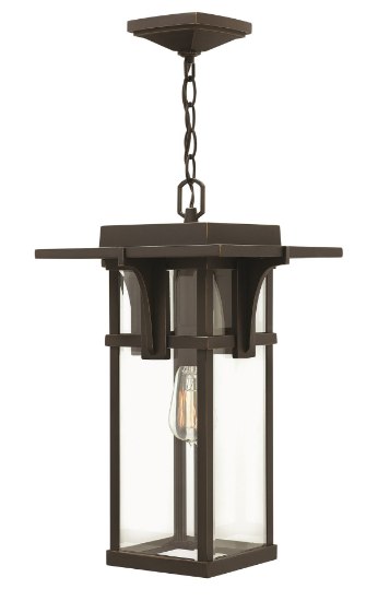 Picture of 100w Outdoor Manhattan MED Clear Beveled Oil Rubbed Bronze Hanging