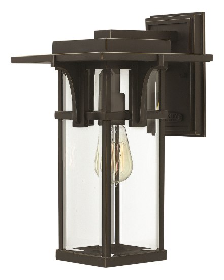 Picture of 100w Outdoor Manhattan MED Clear Beveled Oil Rubbed Bronze Medium Wall Mount