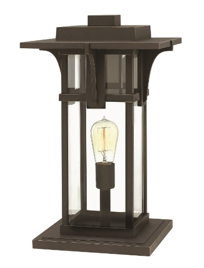 Picture of 100w Outdoor Manhattan MED Clear Beveled Oil Rubbed Bronze Extra Large Post Top