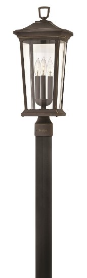 Foto para 60w Outdoor Bromley CAND Clear Oil Rubbed Bronze Post Top/ Pier Mount