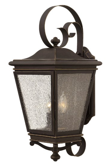 Picture of 60w Outdoor Lincoln CAND Clear Seedy Oil Rubbed Bronze Extra Large Wall Mount